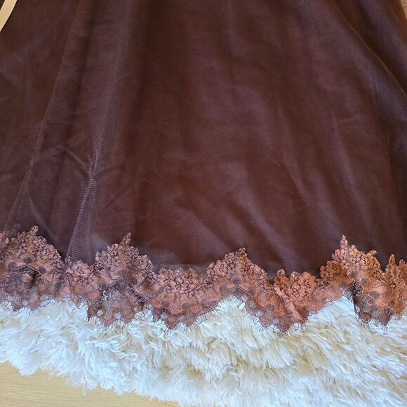 B2 Womens Elegant Brown Strapless Dress Size 14 Renaissance Fairycore - Picture 6 of 10